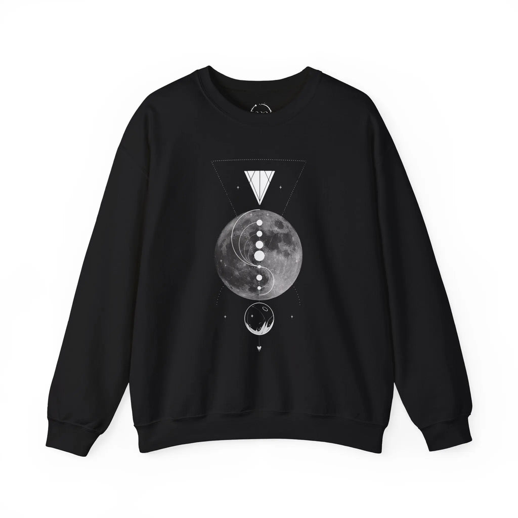 Full Moon Geometry Crewneck Sweatshirt - Ether2Earth
