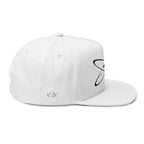Embroidered Cosmic Star Snapback Hat - White
