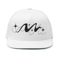 Celestial Seeker Embroidered Snapback Hat - White