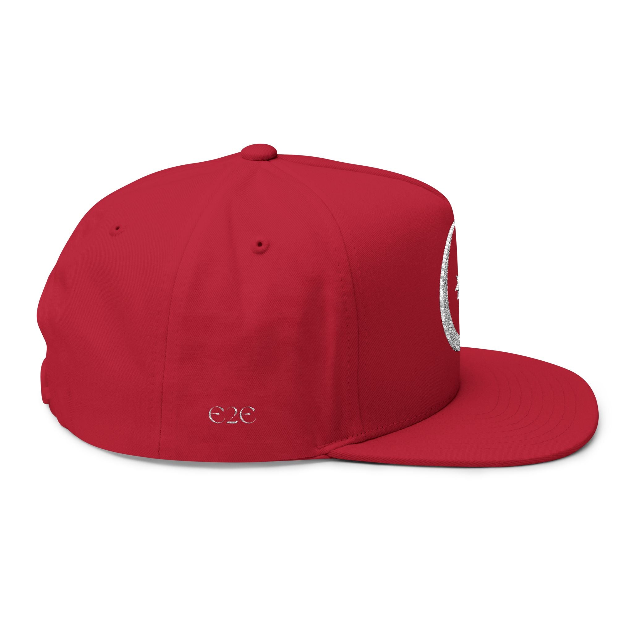 Celestial Crescent Moon Embroidered Snapback Hat