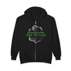 Downloading From The Cloud—Sacred Geometry Graphic Zip Hoodie