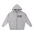 From Ether Into Form light gray snow-washed zip hoodie by Ether2Earth