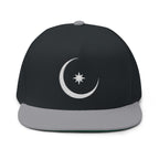 Celestial Crescent Moon Embroidered Snapback Hat