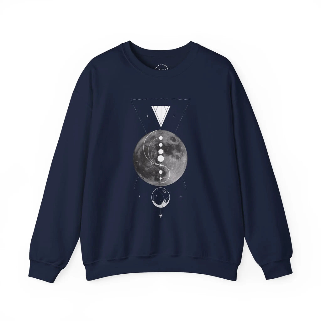 Full Moon Geometry Crewneck Sweatshirt - Ether2Earth