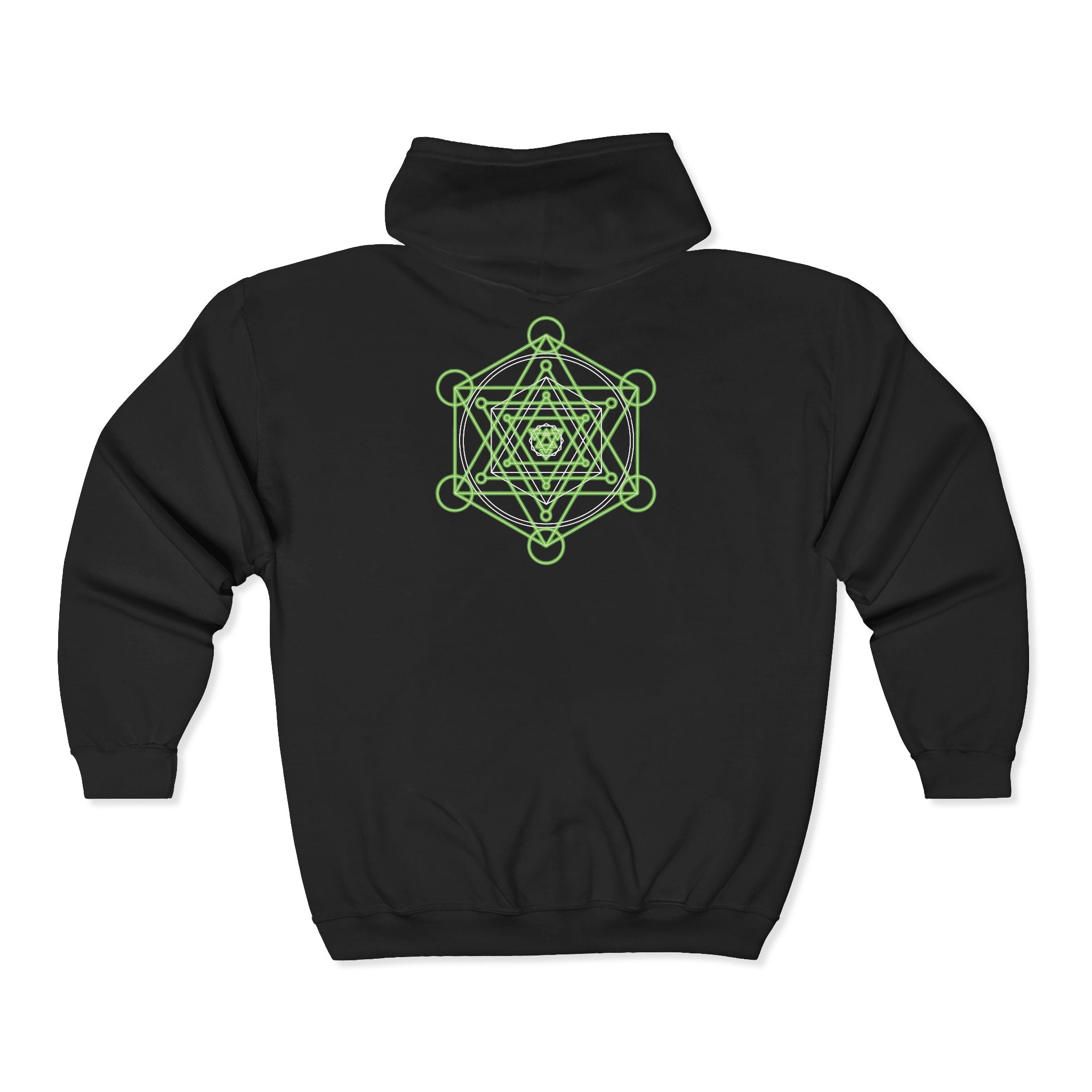Downloading From The Cloud—Sacred Geometry Graphic Zip Hoodie