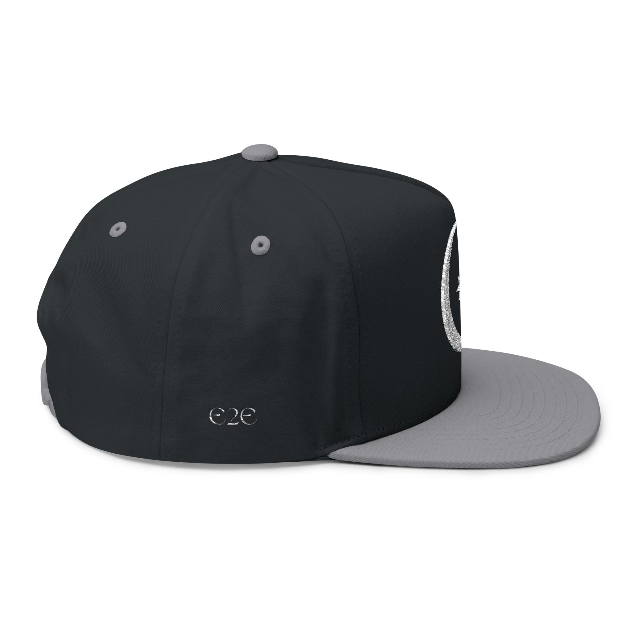 Celestial Crescent Moon Embroidered Snapback Hat