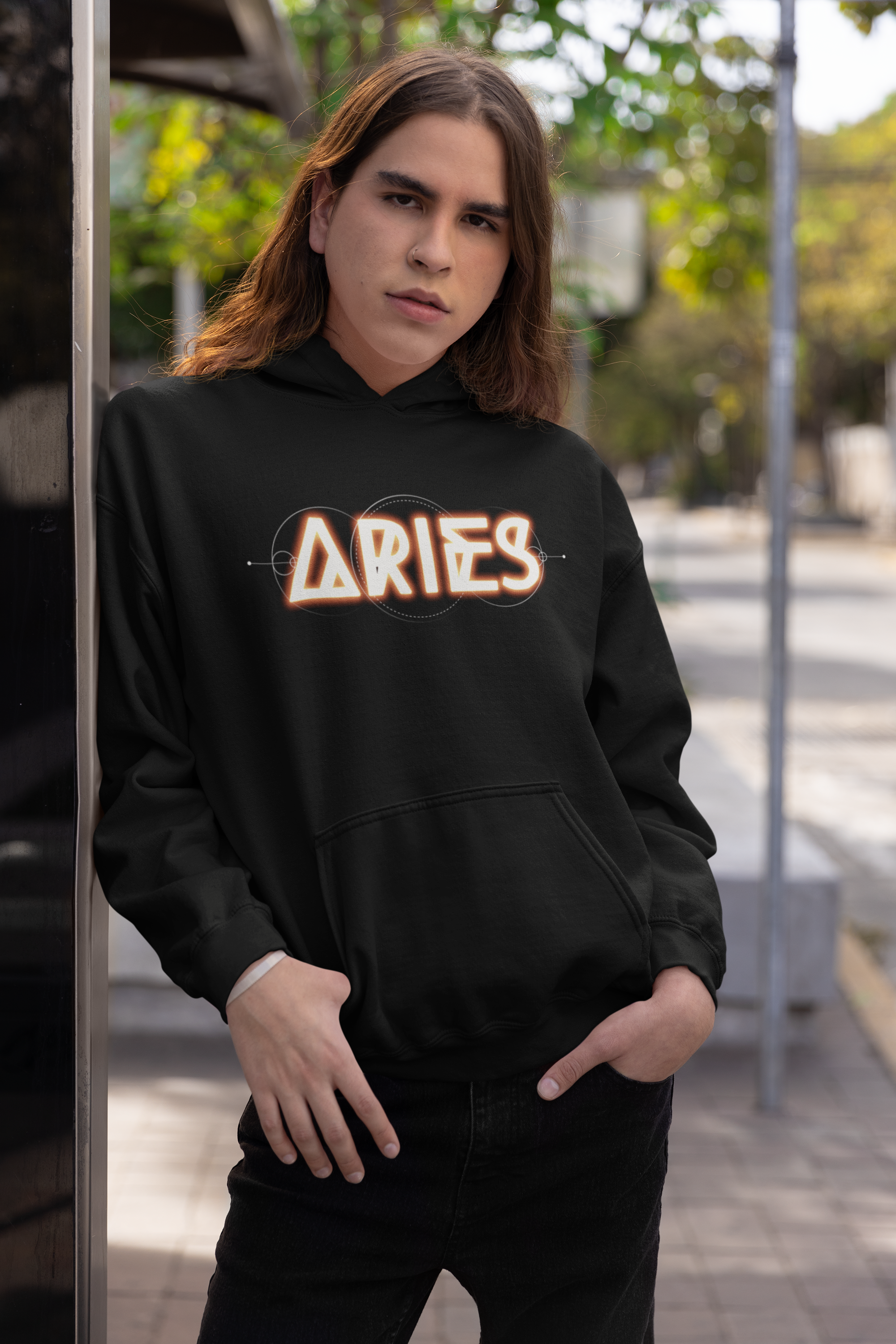 Aries-Mars Zodiac Graphic Hoodie