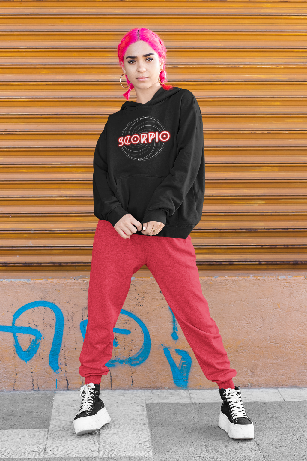 Scorpio-Pluto Zodiac Graphic Hoodie
