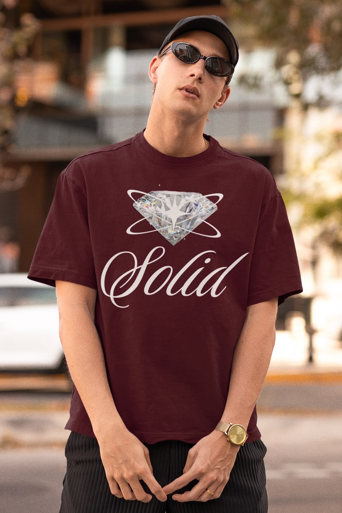 Solid Graphic T-Shirt