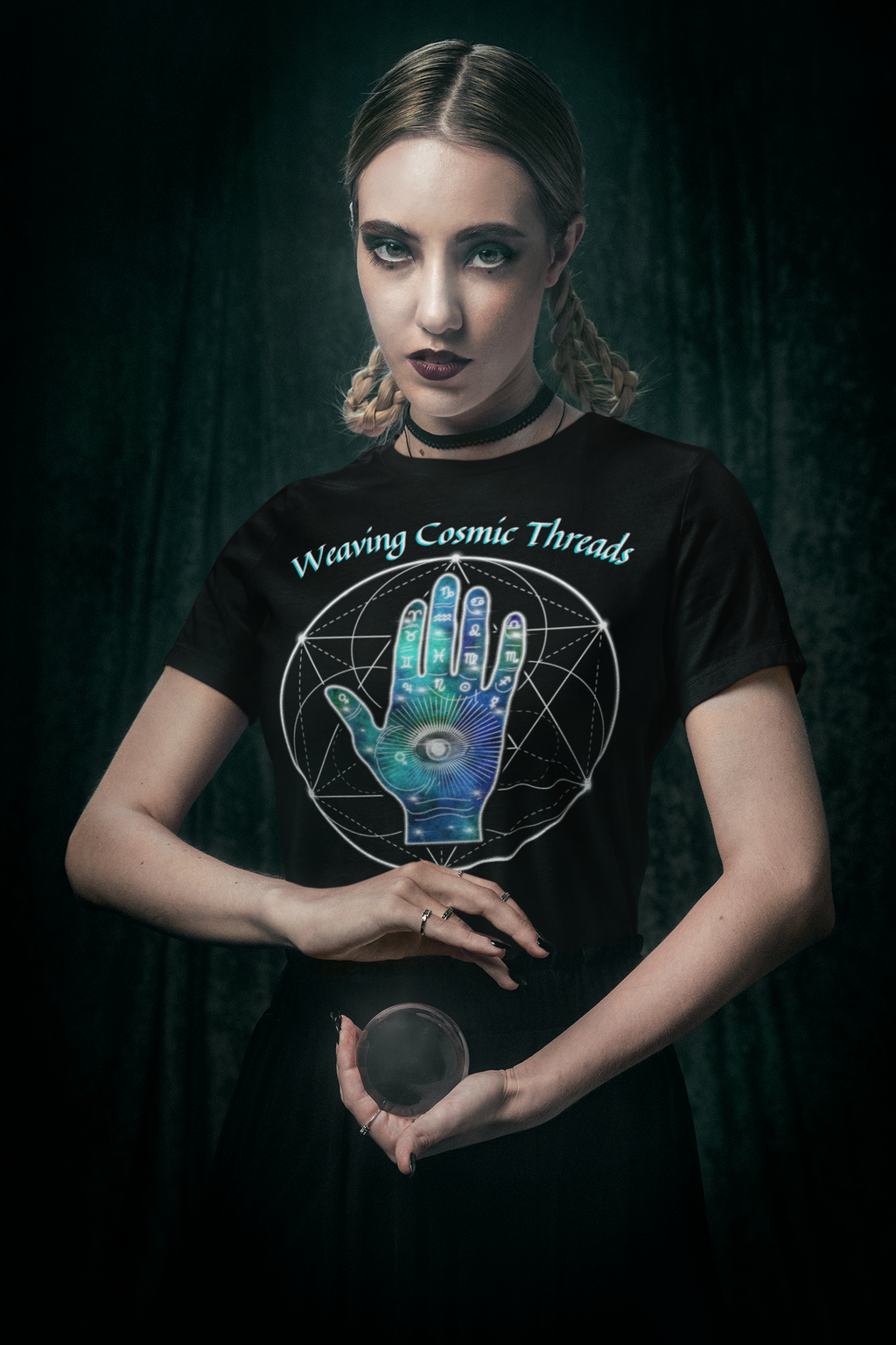 Weaving Cosmic Threads Graphic T-Shirt