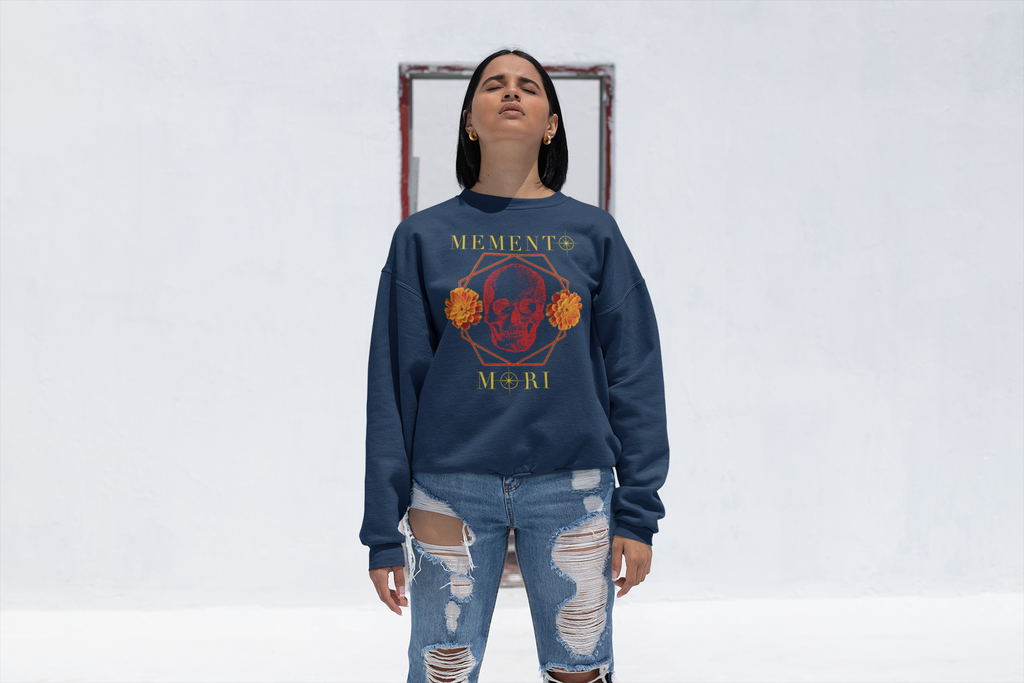 Memento Mori Skull Crewneck Sweatshirt