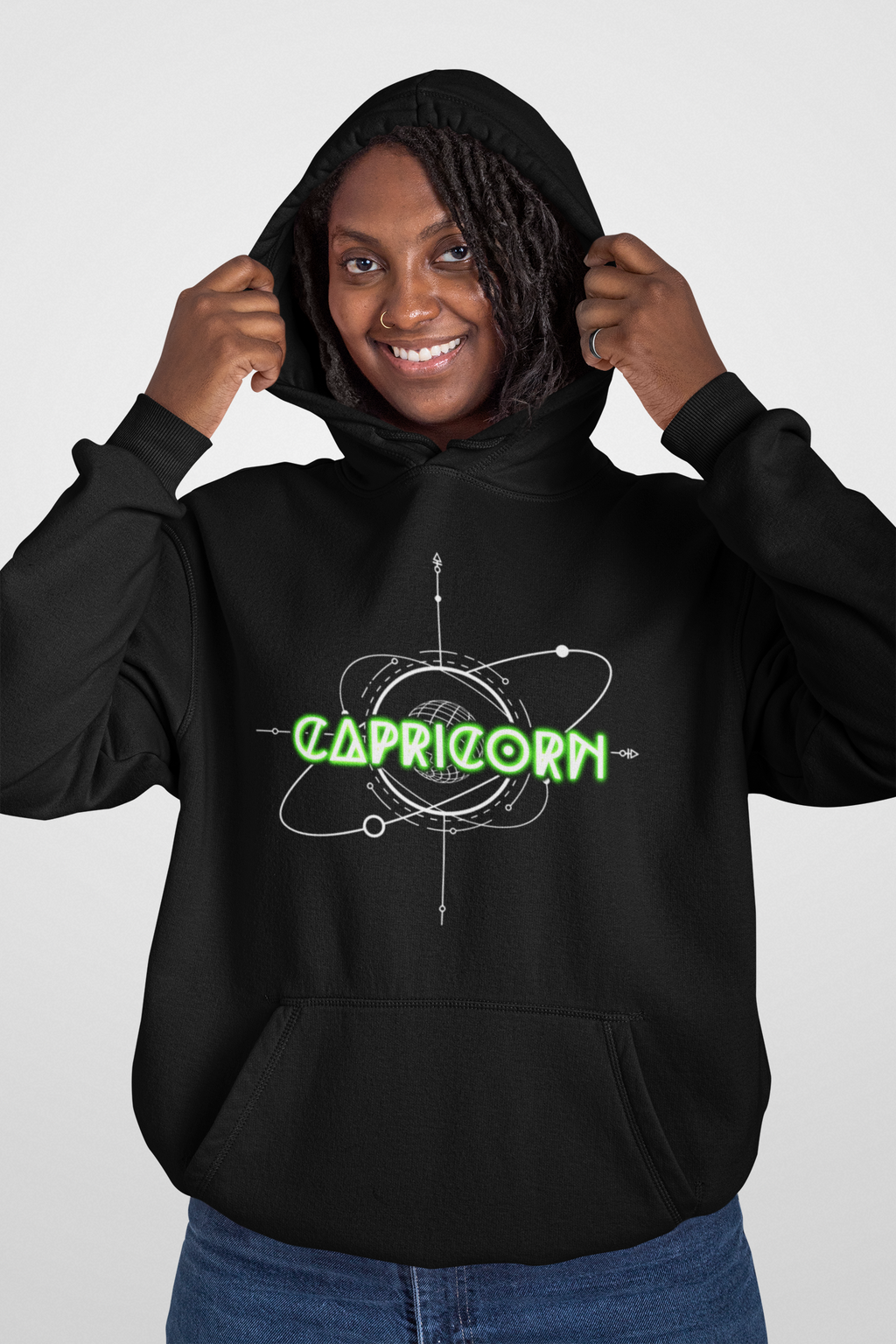 Capricorn-Saturn Zodiac Graphic Hoodie