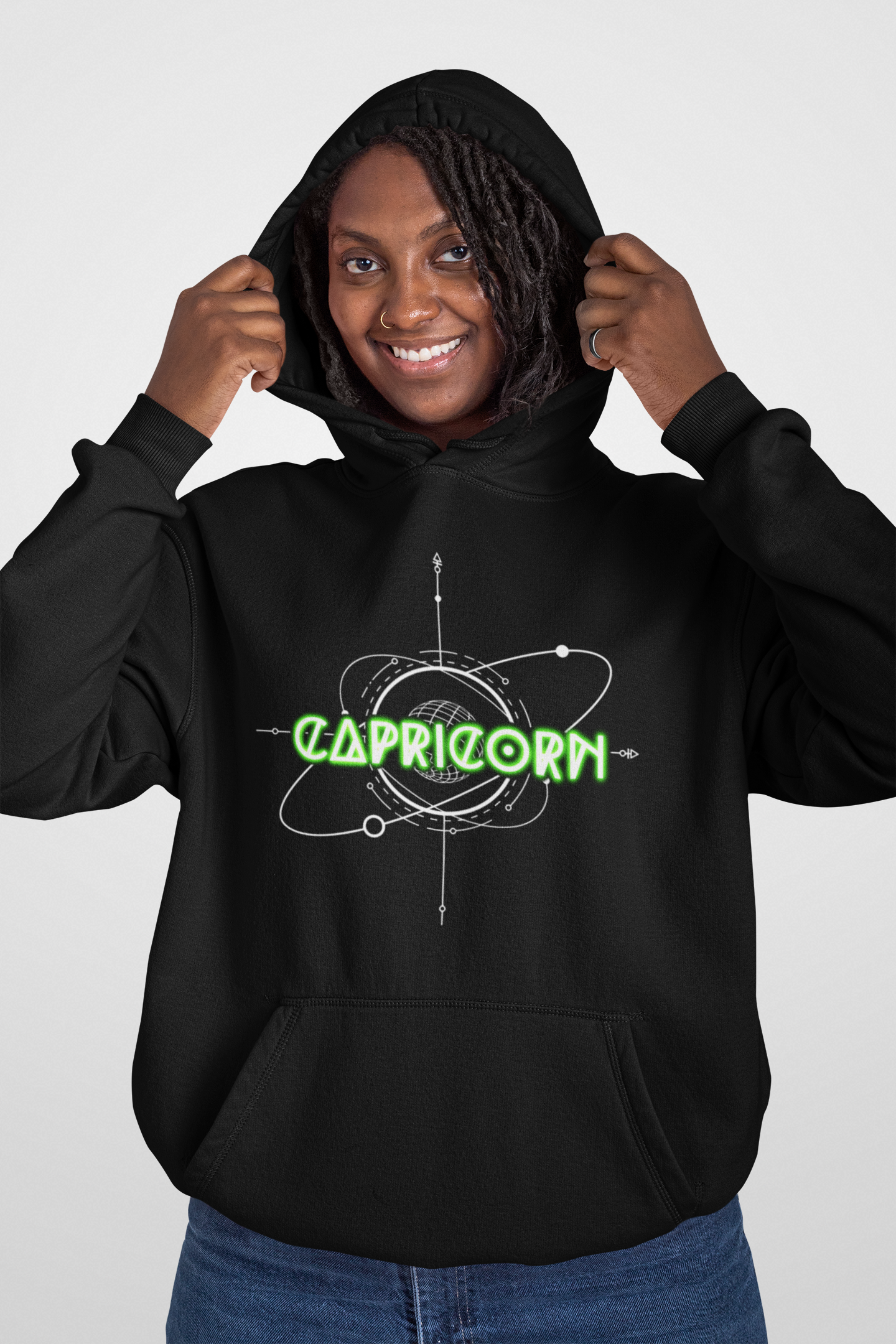 Capricorn-Saturn Zodiac Graphic Hoodie