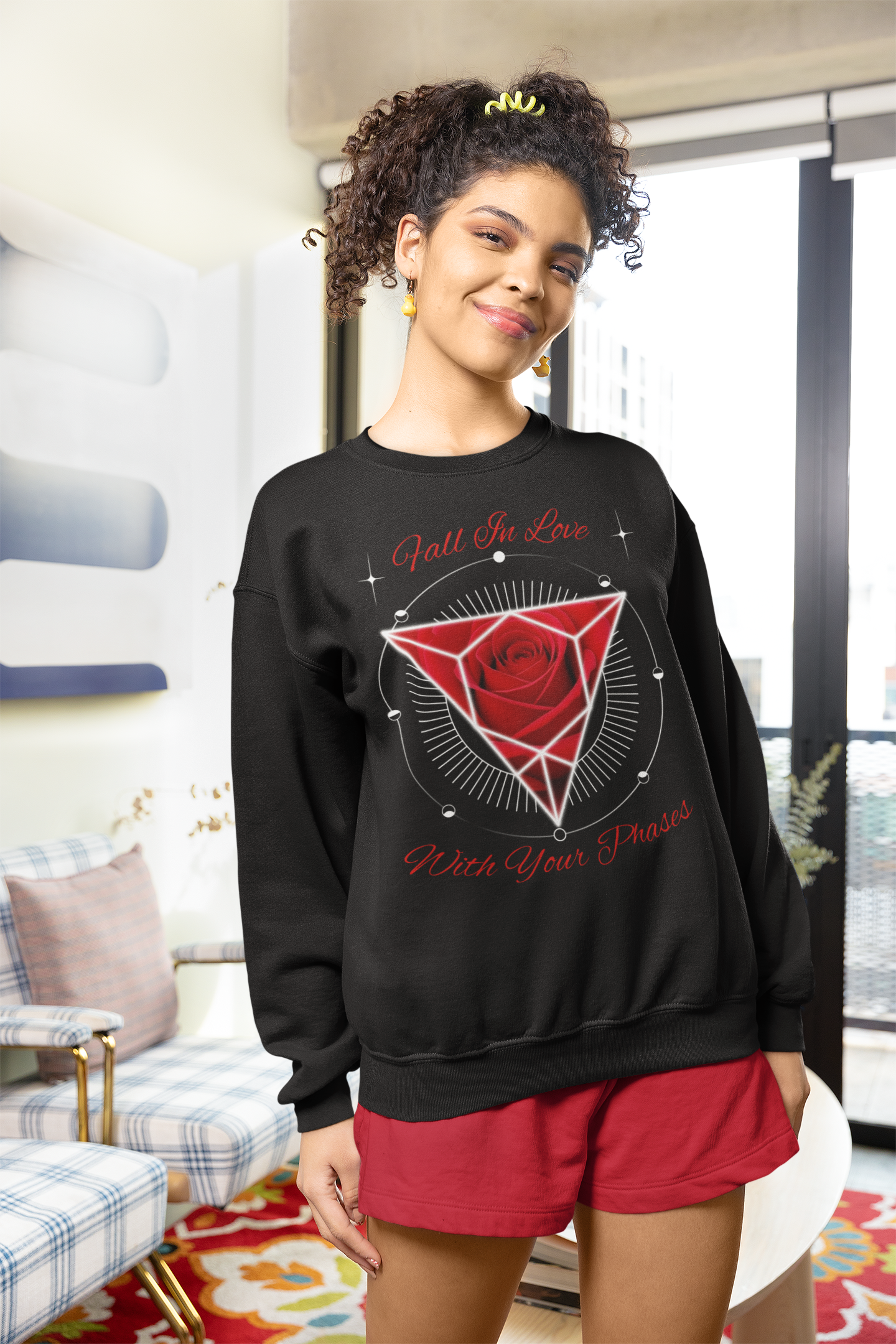 Fall In Love With Your Phases Crewneck Sweatshirt