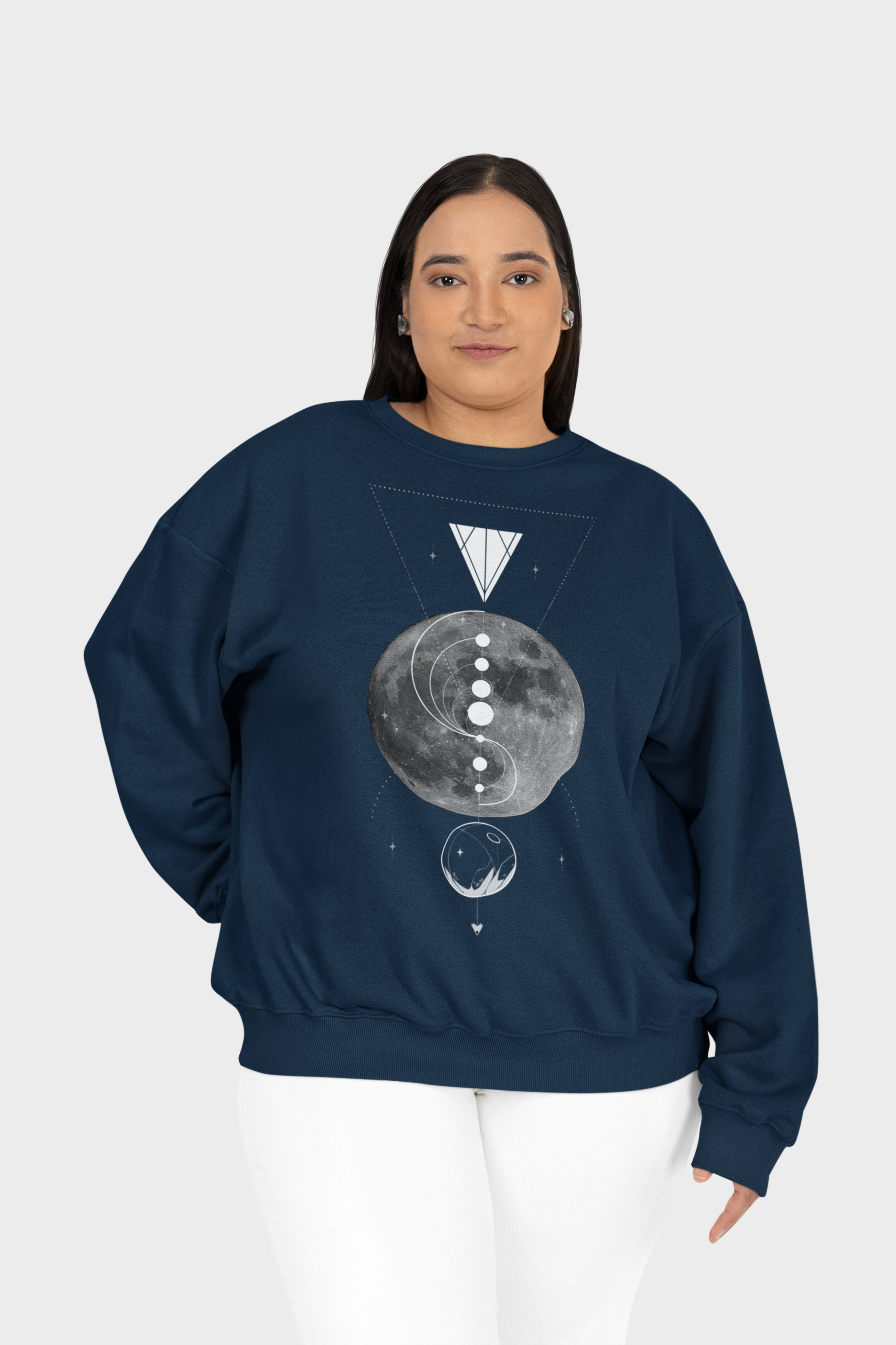 Full Moon Geometry Crewneck Sweatshirt