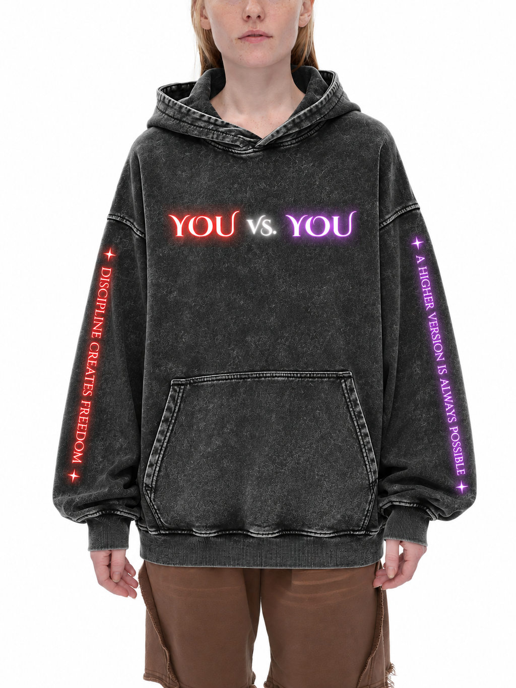 You vs. You Self-Mastery Heavyweight Washed Hoodie