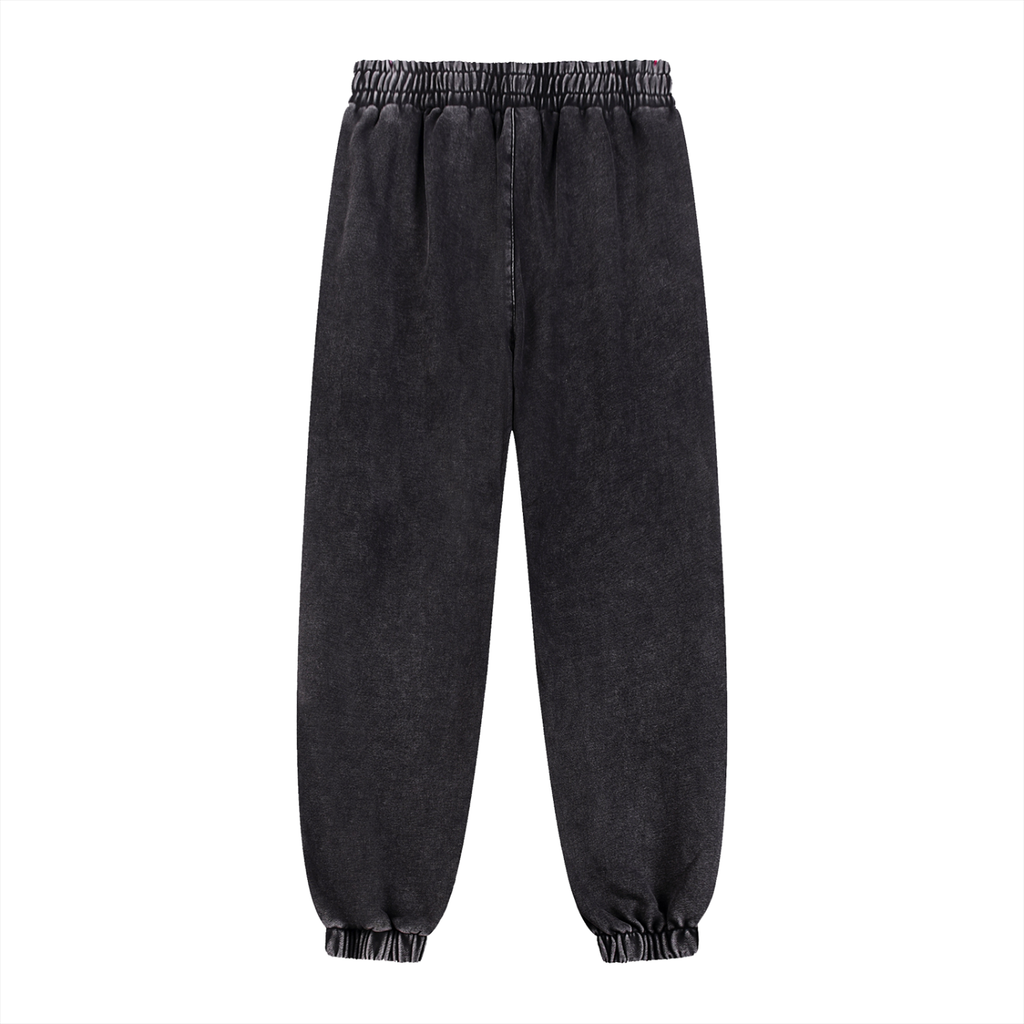 The Alchemist — Black Heavyweight Snow Wash Sweatpants